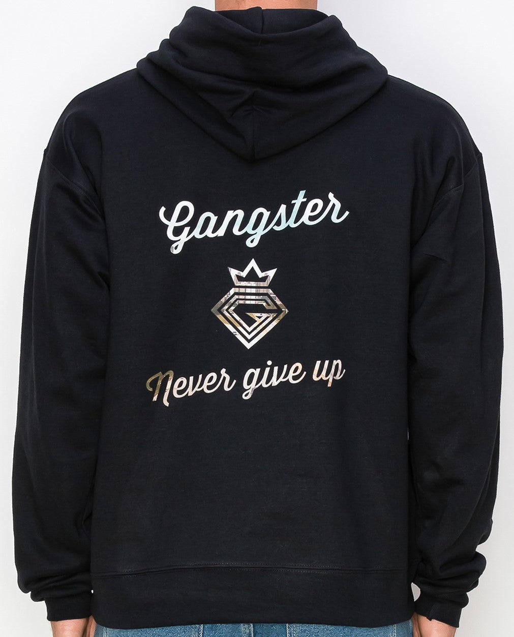 Organic Cotton Black Pullover hoodie (Atlanta Theme) Gangster Fashion (Limited edition)