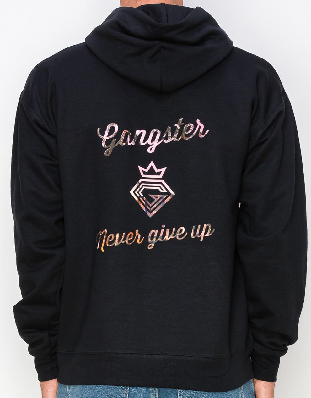 Organic Cotton Black Pullover hoodie (Miami Theme) Gangster Fashion (Limited edition)