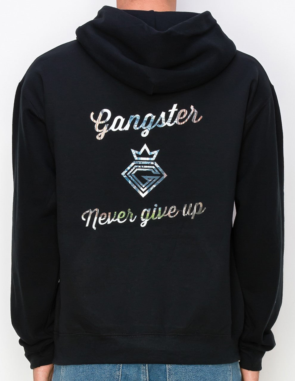 Organic cotton Black Pullover Hoodie (Brooklyn Theme) Gangster Fashion (Limited edition)