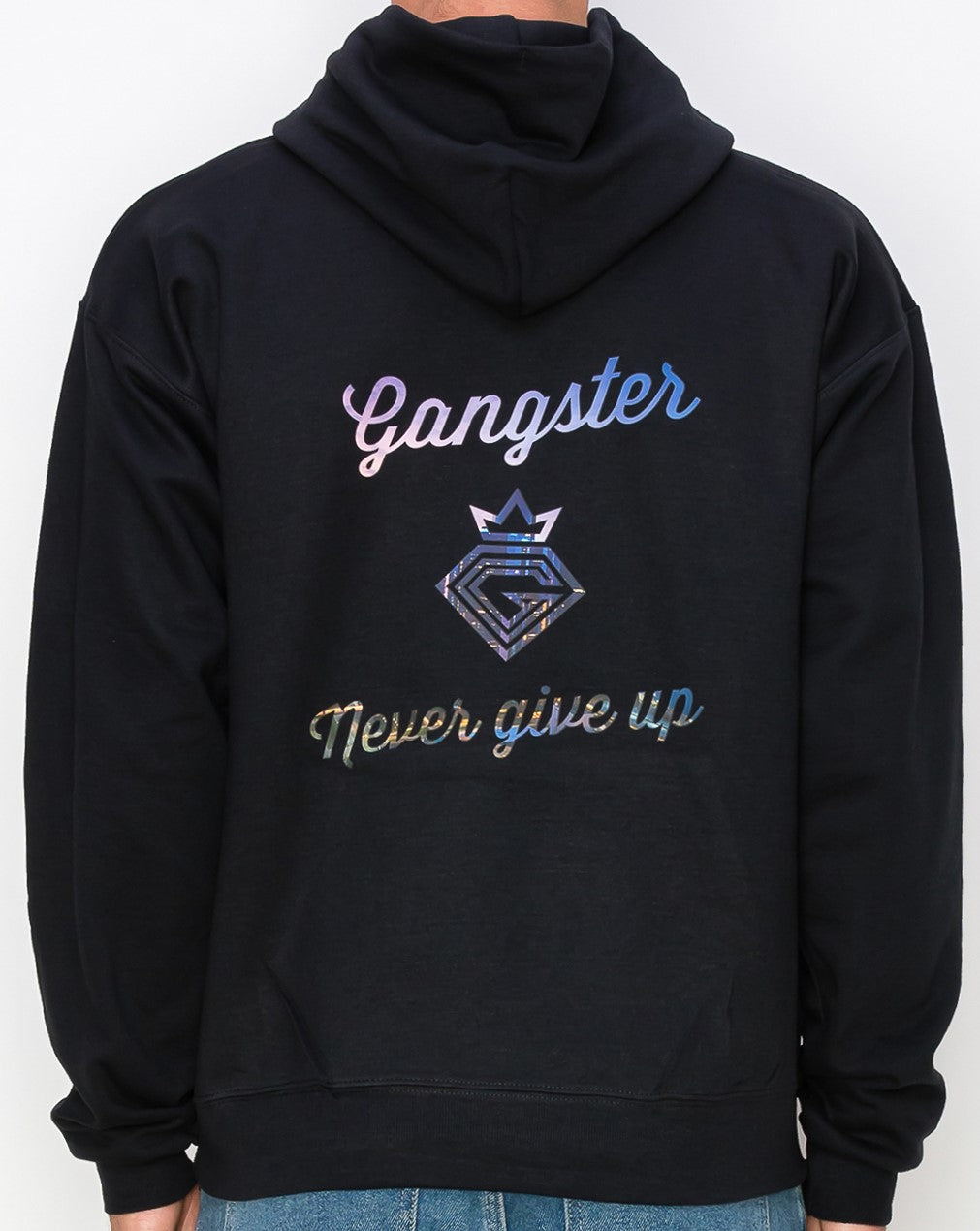 Organic Cotton Black Pullover hoodie (Detroit Theme) Gangster Fashion (Limited edition)