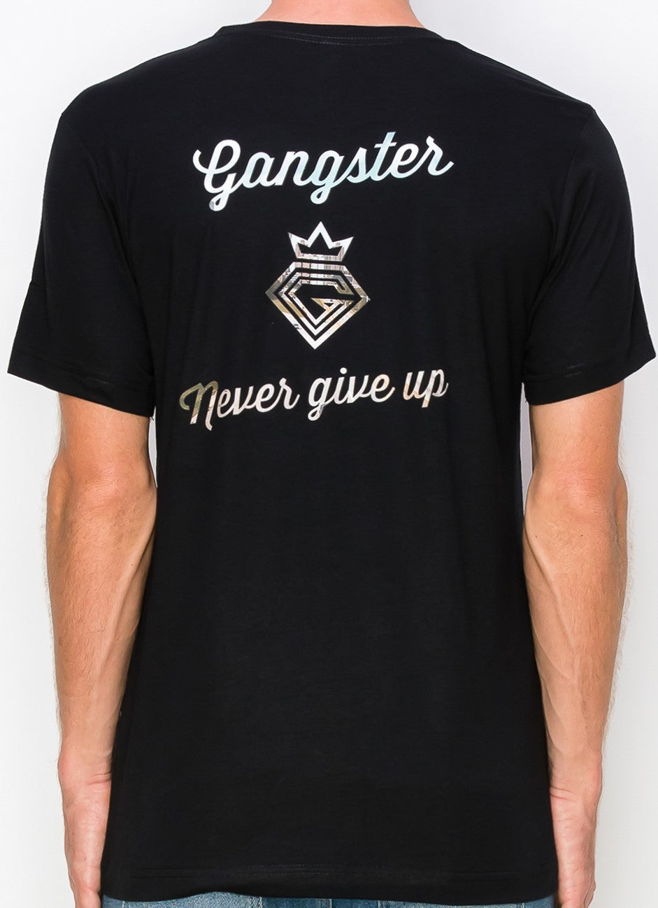 Supima Cotton Black T-shirt (Atlanta Theme) Gangster Fashion (Limited edition)