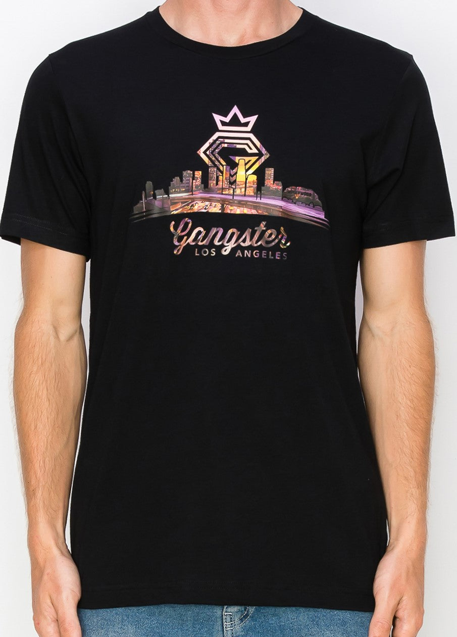 Supima Cotton Black T-Shirt (Los Angeles Theme) Gangster Fashion (Limited edition)