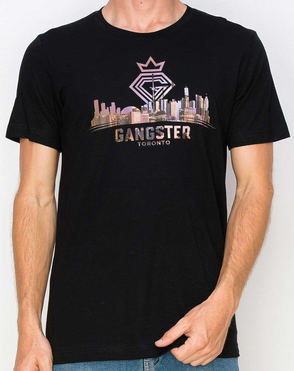 Supima Cotton Black T-Shirt (Toronto Theme) Gangster Fashion(Limited edition)