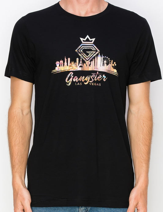 Supima Cotton Black T-Shirt (Las Vegas Theme) Gangster Fashion (Limited edition)