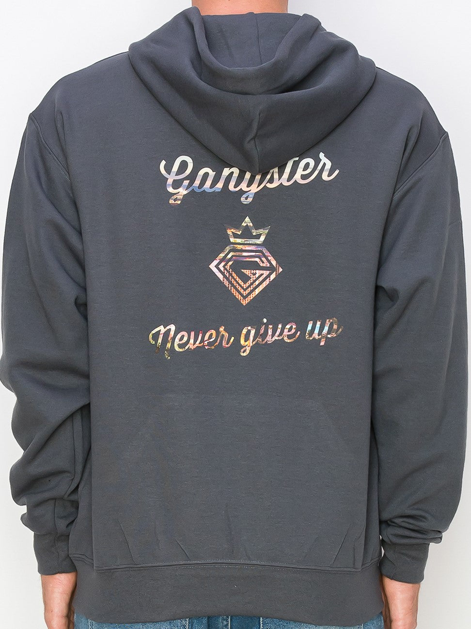 Organic Cotton Grey Pullover hoodie (Las Vegas Theme) Gangster Fashion, Limited Edition.