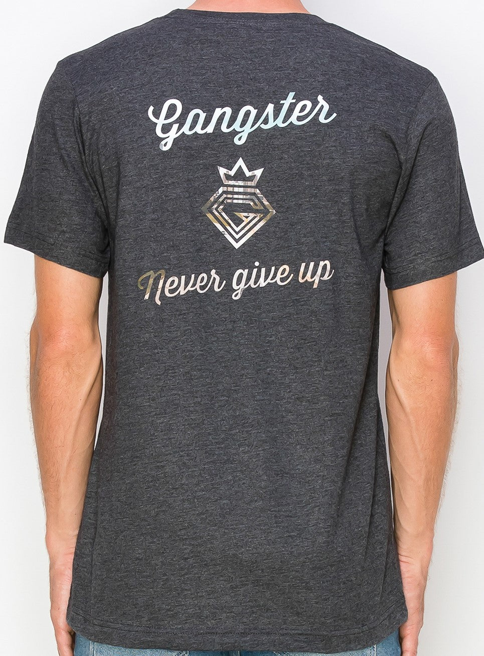 Organic Cotton Grey T shirt (Atlanta Theme) Gangster Fashion, Limited Edition.