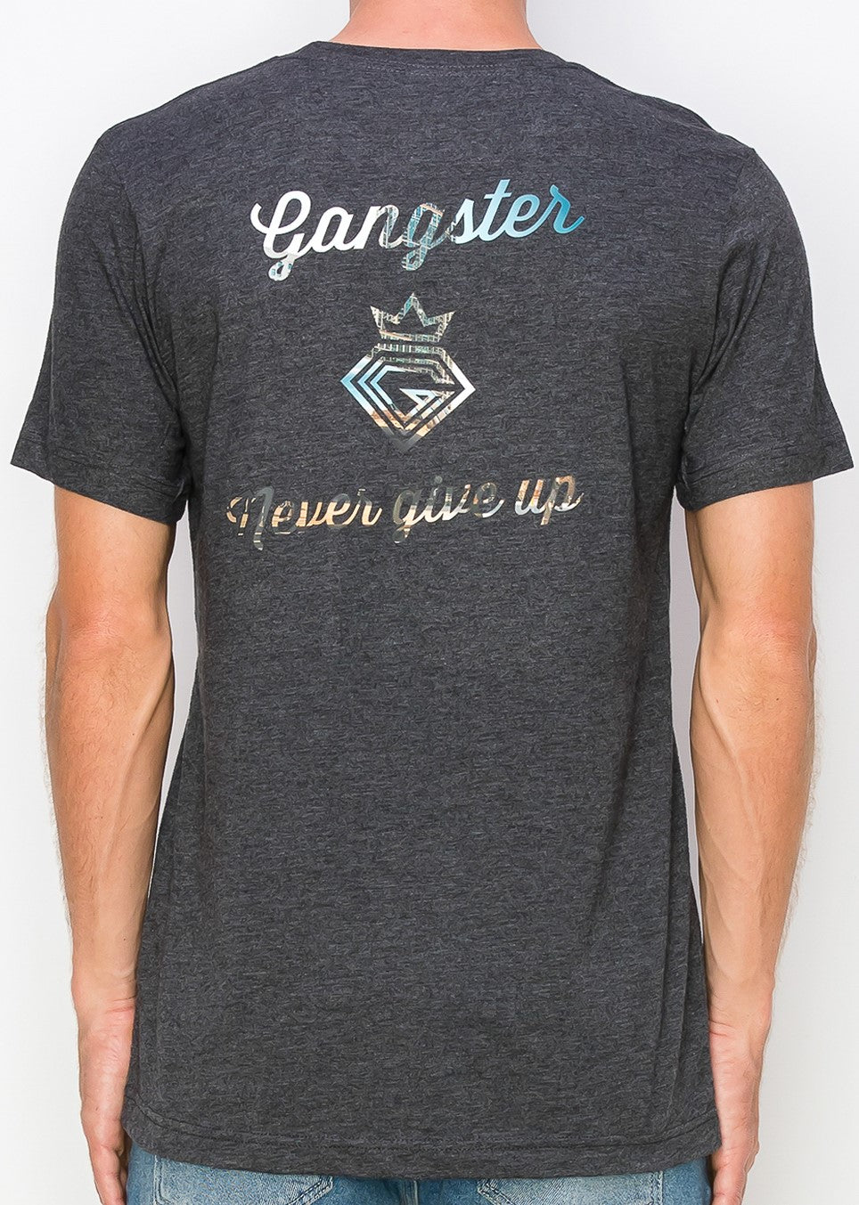 Supima cotton Grey T-Shirt (Chicago Theme) Gangster Fashion (Limited edition)