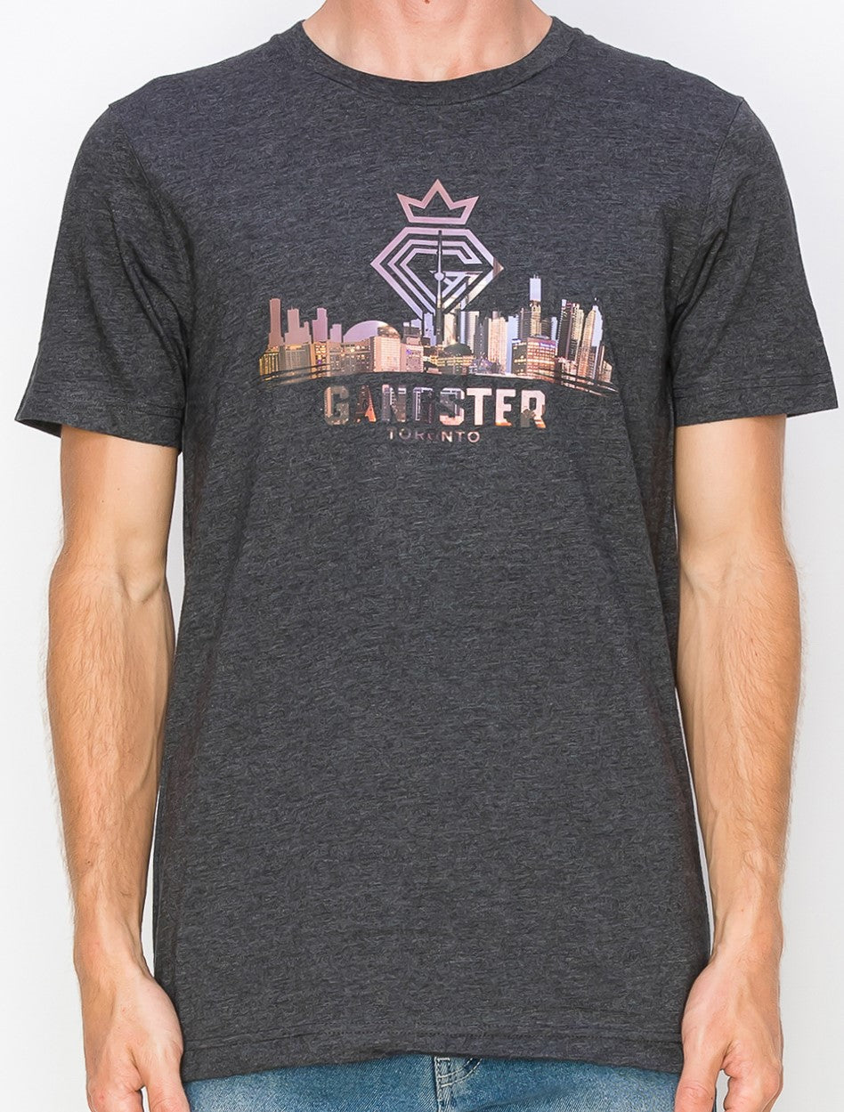 Supima cotton Grey T-Shirt (Toronto Theme) Gangster Fashion, Limited Edition.